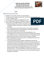 Junta de Accion Comunal: Bogotá, DC, 11 de Marzo Del 2023