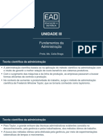 Unidade Iii: Fundamentos Da Administração