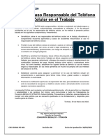 Cbs-Ssoma-Po-004 - Política de Uso Responsable Del Telefono Celular en El Trabajo