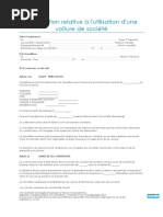 Modele de Document Convention Relative Lutilisation Dune Voiture de Societe