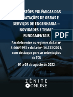 40 Questões Polêmicas Das Contratações de Obras E Serviços de Engenharia - Novidades E Temas Fundamentais