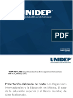 R.III.2 Los Organismos Internacionales y La Educación