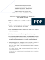 Exercício 1 Epidemiologia