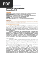 Domingo Da Páscoa Do Senhor 9 de Abril de 2023: Leituras