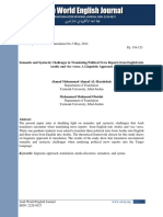 Semantic and Syntactic Challenges in Translating Political News Reports From English Into Arabic and Vice Versa