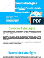 Dirección Estratégica: Planeación Estratégica Funcional y Planeación Estratégica Operativa. Monitoreo Estratégico