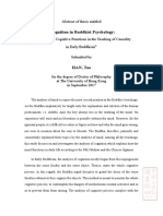 Cognition in Buddhist Psychology - A Study of The Cognitive Functions in The Teaching of Causality in Early Buddhism