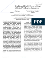 Potable Water Quality and Health Nexus in Bafut Sub Division North West Region-Cameroon