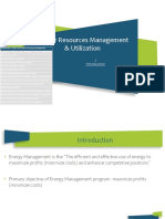 Energy Resources Management & Utilization