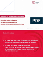 La Mascarilla Quirúrgica y El Respirador: Dirección de Normalización SC 96.2 Materiales Médicos