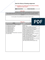 Av Script Sheet For History of Gaming Assignment