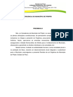 Lei Orgânica Municipal de Piripiri - 2016 PDF