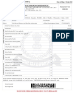 Indian Income Tax Return Acknowledgement 2022-23: Assessment Year