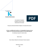 Tesis Sobre La Difencia de Genero en El Mercado Laboral