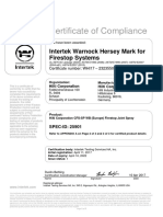 Certificate of Compliance - CFS-SP WB