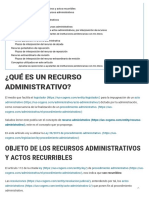 Los Recursos Administrativos