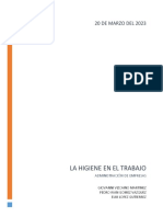 La Higiene en El Trabajo: 20 de Marzo Del 2023