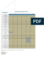 Cronograma de Capacitacion 2022: Actividades