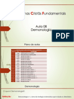 Outrinas Ristãs Undamentais: Aula 08 Demonologia