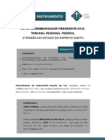 Agravo de Instrumento: Ao Sr. Desembargador Presidente Do E. Tribunal Regional Federal