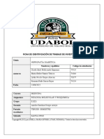 Ficha de Identificación de Trabajo de Investigación: Título Nombres y Apellidos Código de Estudiantes