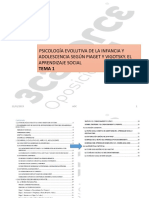 Psicología Evolutiva de La Infancia Y Adolescencia Según Piaget Y Vigotsky. El Aprendizaje Social