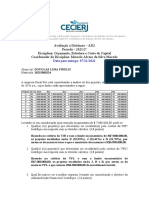 AD2 CEDERJ 2021-2 - Orçamento, Estrutura e Custo de Capital