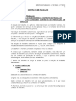 Contrato de Trabalho: Direito Do Trabalho I - 2º Estágio - 1º Ponto 1