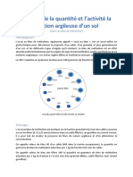 Mesure de La Quantité Et L'activité La Fraction Argileuse D'un Sol