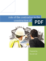 Role of The Contractor in Constraction of The Project