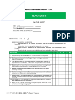 Classroom Observation Tool