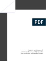 Criterios Emitidos Por El Comité de Acceso A La Información y de Protección de Datos Personales