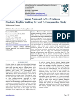 Does Blended Learning Approach Affect Madrasa Students English Writing Errors? A Comparative Study