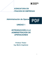 Unidad I - Introducción A La Administración de Operaciones v.04