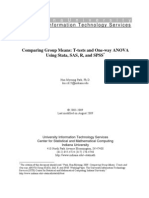 4.02 Comparing Group Means - T-Tests and One-Way ANOVA Using Stata, SAS, R, and SPSS (2009)