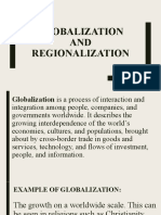 Globalization and Regionalization