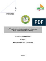 4 Recensement General de La Population Et de L'Habitat Du Mali (RGPH)