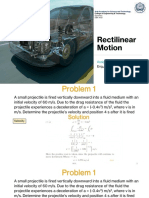 01-Rectilinear Motion - Assignment Solution