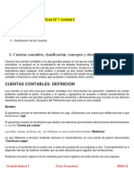 Cuentas Contables, Clasificación, Concepto y Descripción: Guía #1 Unidad II