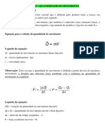 Resumo - 1° Ano - Quantidade de Movimento e Colisões