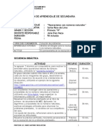 Sesión de Aprendizaje Demostrativa para Educación Secundaria