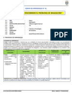 Sesión de Aprendizaje Competencia Indaga