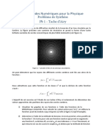 Méthodes Numériques Pour La Physique Problème de Synthèse PB 1 - Tache D'airy