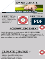 Presentation On Climate Change: Submitted By:-Submitted To