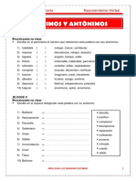 3° Sinónimos y Antónimos