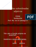 Oracoes Subordinadas Adjetivas Uniesp Sertaozinho Prof Me Ivo Di Camargo