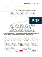 Ficha Matemática Numeros Ordinales Primer Grado