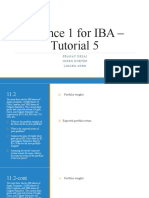 Finance 1 For IBA - Tutorial 5: Pranav Desai Joren Koëter Lingbo Shen