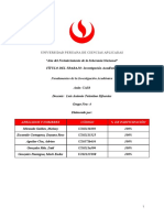 Universidad Peruana de Ciencias Aplicadas: Fundamentos de La Investigación Académica