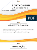 Pacientes Críticos E Uti: Registros em UTI, Escala de Dor e Escala de Glasgow